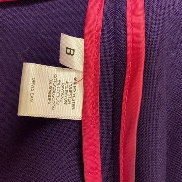 Loft Zipper Tulip Blazer Jacket in Purple Size 4P - Picture 5 of 6